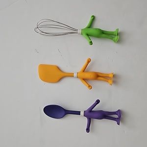 Kids baking utensils posable arms and legs